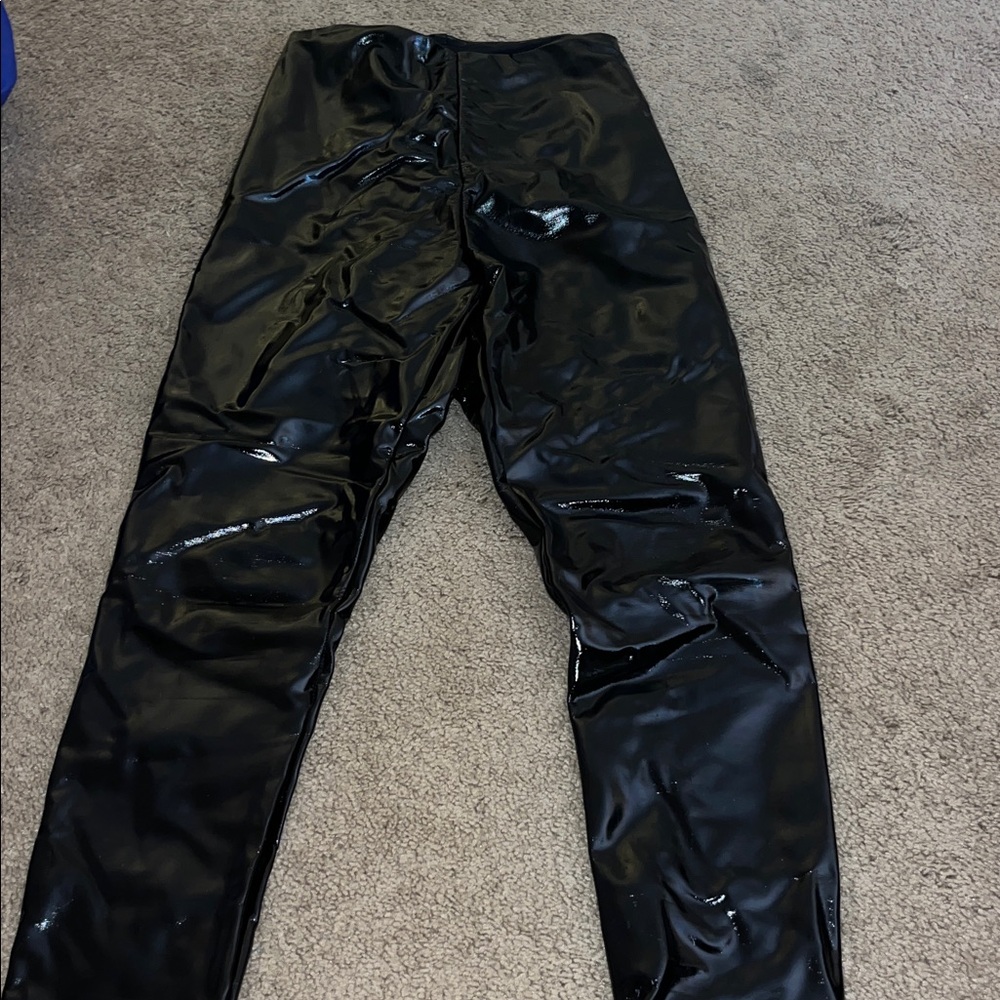 Commando high waisted Glossy Black Latex Pants- good condition